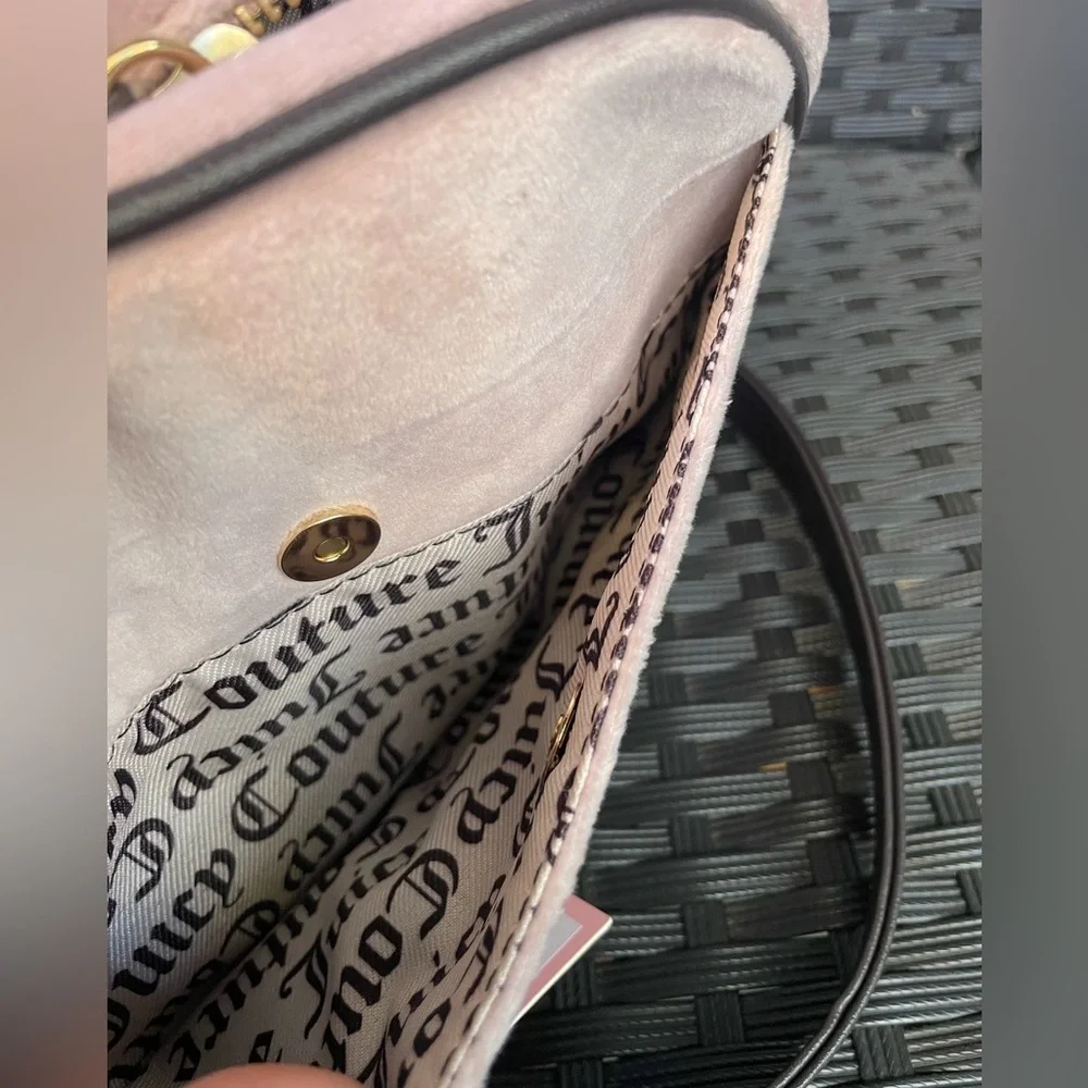 JUICY COUTURE BAG,Juicy Couture Pink Plush Crossbody Bag